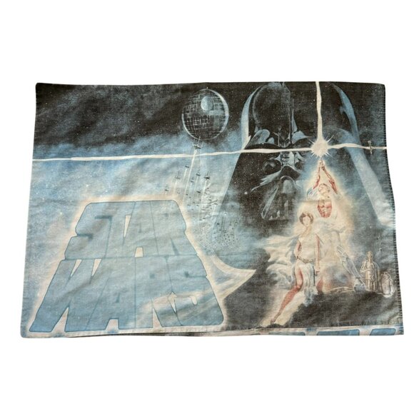 Y2K Vintage Star Wars Pillowcase Featuring Darth Vader and the Death Star - Picture 2 of 6